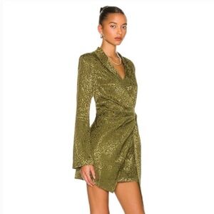House of Harlow 1960 Olive Long Sleeve Dress